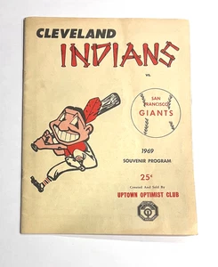 1969 Cleveland Indians Vs San Francisco Giants Spring Training Program - Picture 1 of 10