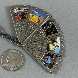 Spain Flamenco Dancers Souvenir Metal Fan Keychain Key Ring #55495 - Picture 1 of 5