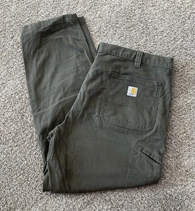 Carhartt Double Knee Pants Men 42x32 Green BN2802-M Rugged Flex Relaxed Utility - Picture 1 of 10