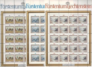 LIECHTENSTEIN 1983 Quadri di Anton Ender 3 MF MNH** - Picture 1 of 1