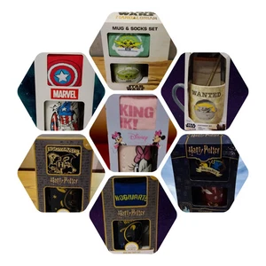 Luxus Figur Tasse & Socken Geschenksets - Disney Marvel Star Wars HP Sortiment - Bild 1 von 55