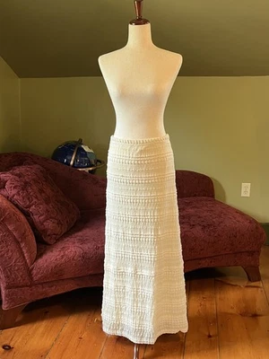 Maxi Falda De Colección Y2K Para Mujer MAX Studio Encaje Crudo Talla S Crema/Blanco Foto 1 de 4