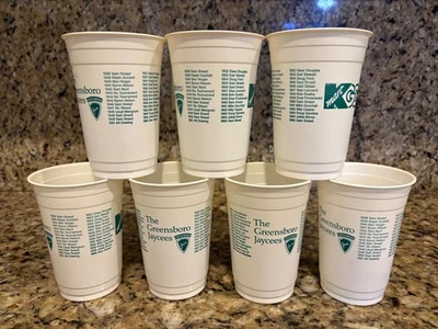 16 tazas GGO de plástico vintage.  1994 y 1997.  Greater Greensboro Open Foto 1 de 3