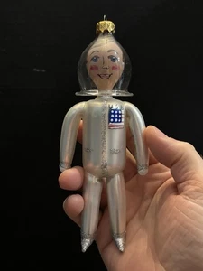 VINTAGE ASTRONAUTA USA VETRO ASTRONAUTA ORNAMENTO NATALE ITALIA? - Foto 1 di 10