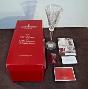 2006 Waterford Crystal 12 Days Of Christmas Four Calling Birds Champagnerflöte - Bild 1 von 4