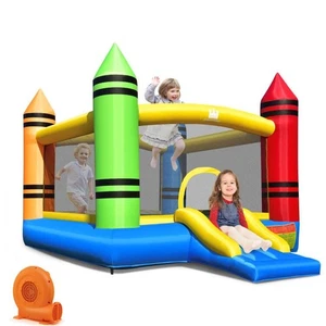 Inflatable Castle Bouncer Jumping House w/ Slide Ocean Balls & 550W Blower - Picture 1 of 7