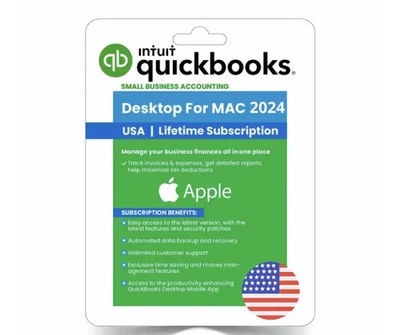 Intuit QuickBooks Mac 2024-USB | 1-User LIFETIME License- SAME DAY SHIPPING - Image 1 of 2