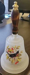 Vintage Frosted Glass Bell With Music Box - Picture 1 of 3