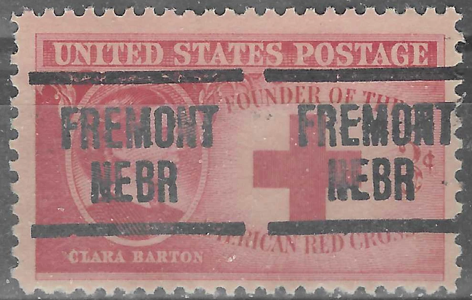 NEBRASKA PRECANCELS, 3c RED CROSS, FREMONT, TYPE 204 - Image 1 of 1