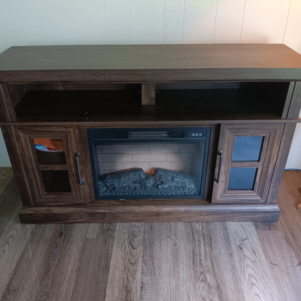 Consola multimedia WHALEN chimenea soporte de TV para televisores de hasta 75""  Foto 1 de 4