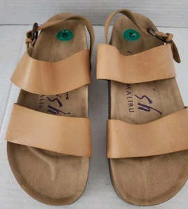 Blowfish Womens Sandals Size 8 Tan Strappy Buckle - Picture 1 of 5