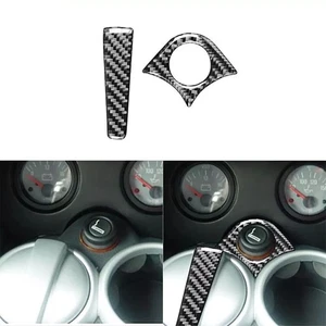 For Mini Cooper R50 R53 02-04 Carbon Fiber Console Cigarette Lighter Cover Decal - Bild 1 von 9