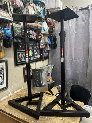 Pro Line #PL6000P Adjustable Studio Monitor Stands - Black Pair - Image 1 of 4
