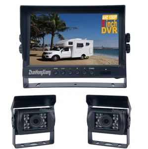HD 1080P RV Backup Camera 9 inch DVR Monitor System,2 x 4 Pin Car Reverse Rea... - Picture 1 of 9