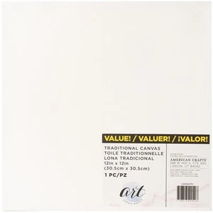 3 Pack Art Supply Basics Traditional Canvas-12"X12" 34006095 - Picture 1 of 3