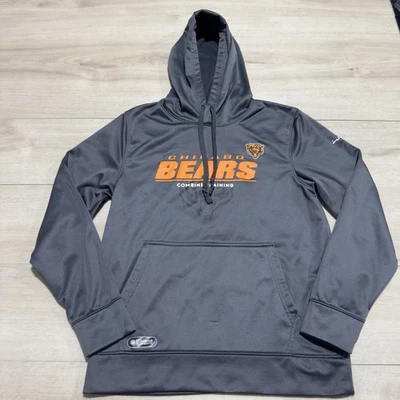 Chicago Bears Hoodie Sweatshirt Men's Medium Blue NFL Combine Sweater New Era - Image 1 of 4