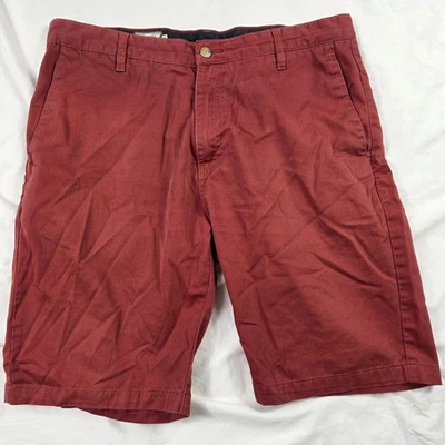 Volcom Corpo Class Mens Chino Shorts Size 36 Red Casual Lightweight Outdoors - Image 1 of 4