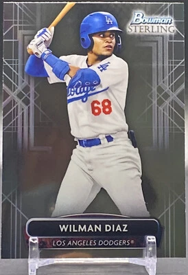 2022 Bowman Sterling #BSP-100 WILMAN DIAZ Los Angeles Dodgers - Image 1 of 2