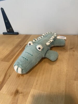 Aurora Baby Loungies Alligator Bubble Sound Green Striped Plush Stuffed Toy 10" - Image 1 of 4
