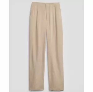 GAP Soft Suit High Rise Wide Leg Trousers In San Khaki Tan NWT Size 10 - Picture 1 of 11
