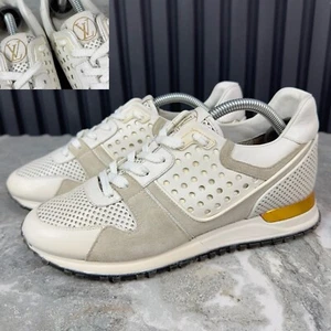 Louis Vuitton Run Away Sneakers White Perforated Leather 8 US or 38 EUR - Picture 1 of 24