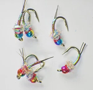 Rainbow Warrior Tungsten Nymphs - Premium Trout Fly Fishing Flies - Picture 1 of 24