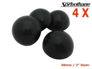 4pc Sorbothane Hemispheres 1.5" inch Domes Isolation Bumpers Mount 50 Duro - Picture 1 of 4