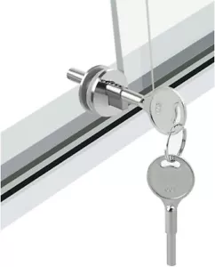 Glass Lock Sliding Glass Door Lock with Key Display case Lock Suitable - Picture 1 of 5