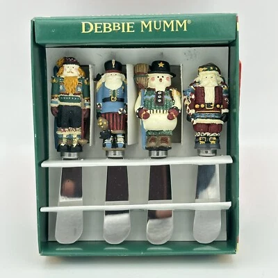 Juego de 4 esparcidores de queso cascanueces Debbie Mumm 2001 Boston Warehouse # 12731 Foto 1 de 4