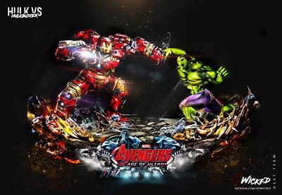 HULKBUSTER Statue Marvel Iron Man Avengers Resin Model Kit WICKED - Image 1 of 4