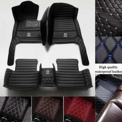 Alfombrillas impermeables para coche Mazda 2 3 5 6 almohadilla automática personalizada delantera trasera Foto 1 de 4