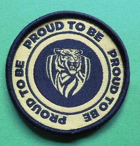 AFL Cloth Patch: RICHMOND (Tigers) - "PROUD TO BE" ..... (60mm diameter) - Bild 1 von 2