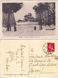 BARGA - LUCCA - IL FOSSO E IL BASTIONE CON LA NEVE - VIAGG. 1939 -84518- - Picture 1 of 1