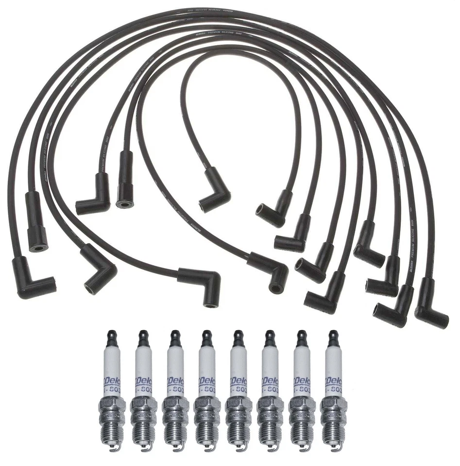 Pro Ignition Wire Set & 8 Platinum ACDelco .045" Spark Plugs Kit For C30 K30 V8 - Image 1 of 1