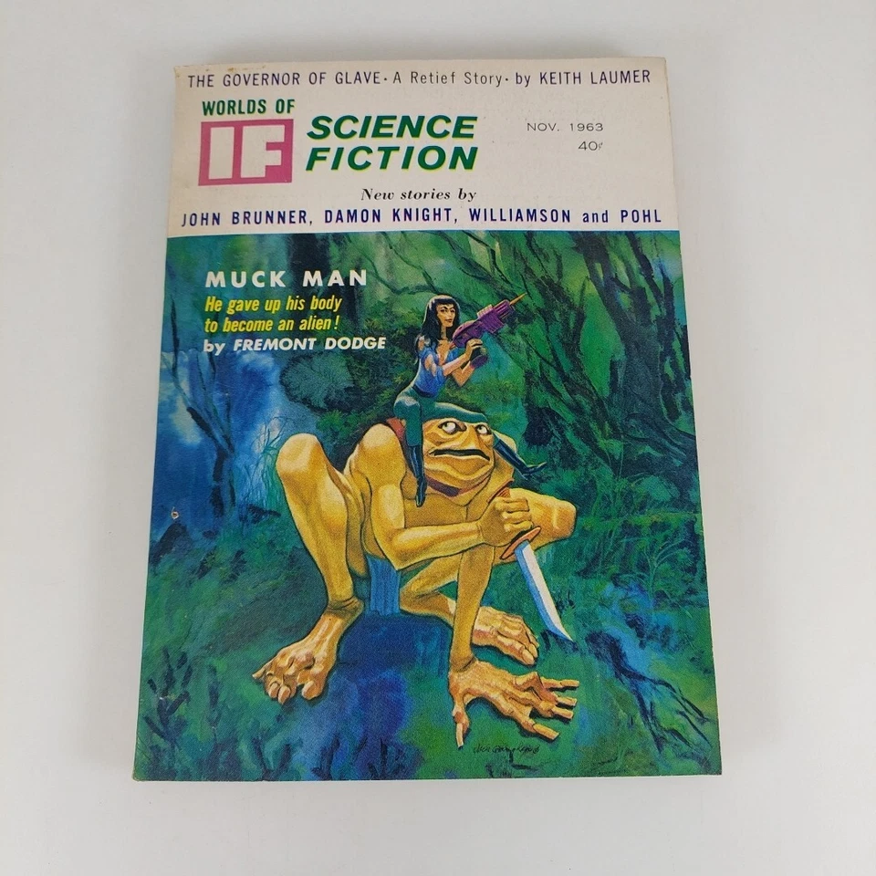 Worlds of IF Science Fiction Nov 1963 Damon Knight, John Brunner, Keith Laumer  - Image 1 of 4