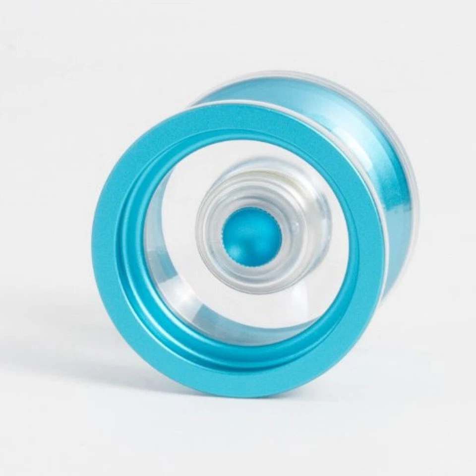 YoYoFactory Overthrow 超强聚碳酸酯 带铝轮辋 (Aqua/Clear) — 第 1/1 张图片