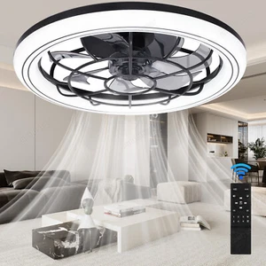LED Deckenleuchte mit Ventilator Licht Deckenventilator Wohn Schlafzimmer Lampe - Bild 1 von 12