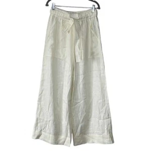 A.L.C. PANTALONES NAOMI LINO PIERNA ANCHA LAZO CINTURA BOLSILLOS TALLA 4 NUEVOS CON ETIQUETAS - Imagen 1 de 8