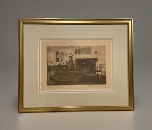 Wallace Nutting Vintage Hand Colored Photo Print “Christmas Jelly” - Signed - Picture 1 of 7