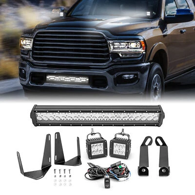For 19-24 Ram 2500/3500, Bumper 22'' Light Bar & 3'' Ditch Lights Mount Wire Kit - Image 1 of 4