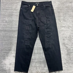 Nasty Gal Jeans Size 16 Womens Skinny Mid Rise Dark Wash Black Denim NWT - Picture 1 of 13