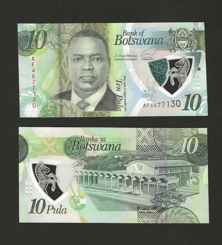 BOTSWANA 10 Pula 2020, P-36b Bank of Botswana, Polymer, (O-T), Pack Fresh UNC Cover