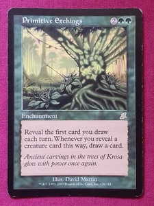 Magic The Gathering SCOURGE PRIMITIVE ETCHINGS green card MTG - Picture 1 of 2