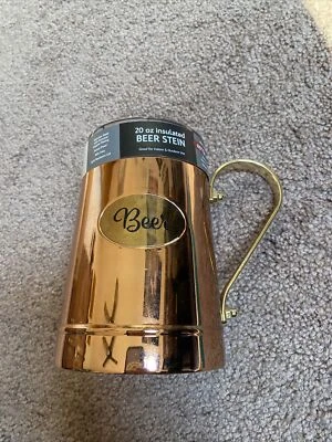 *NUEVA Taza de Cerveza Thirstystone Cobre Acero Inoxidable 20 0z Foto 1 de 4