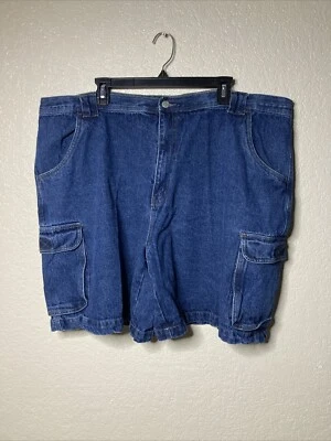 VTG Faded Glory Cargo Shorts (Actual 45) Denim Jean Jorts Outdoors Y2K 90s - Image 1 of 4