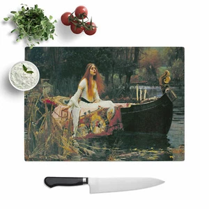 The Lady Of Shalott di John William Waterhouse tagliere vetro testurizzato - Foto 1 di 5