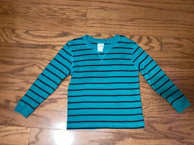 Chicos Circo Verde Negro Rayas Camisa Manga Larga 5t Foto 1 de 4