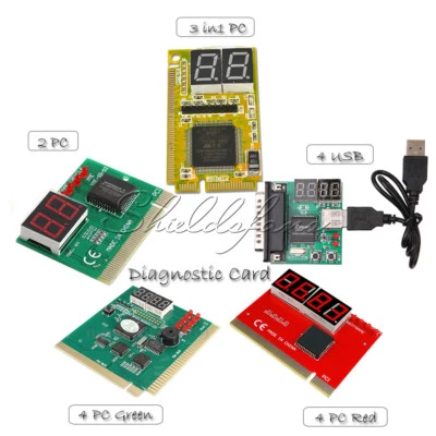 2 / 3 in1 / 4 Digit PCI PCI-E PC Analyzer Analysis Diagnostic Card USB POST Card - Image 1 of 4