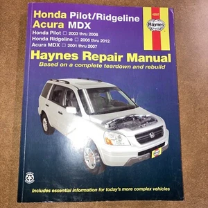 Honda Pilot/Ridgeline & Acura MDX SC Haynes Repair Manual 2013 Very Good - Picture 1 of 8