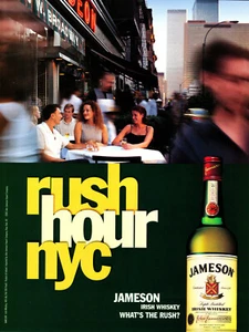 JAMESON IRISH WHISKY AD #7 RARE 2000 OUT OF PRINT "RUSH HOUR NYC" - Picture 1 of 2